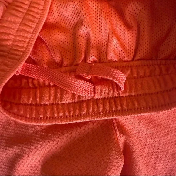 Nike Kids Bright Orange Shorts Black Swoosh Size XL - Picture 3 of 6